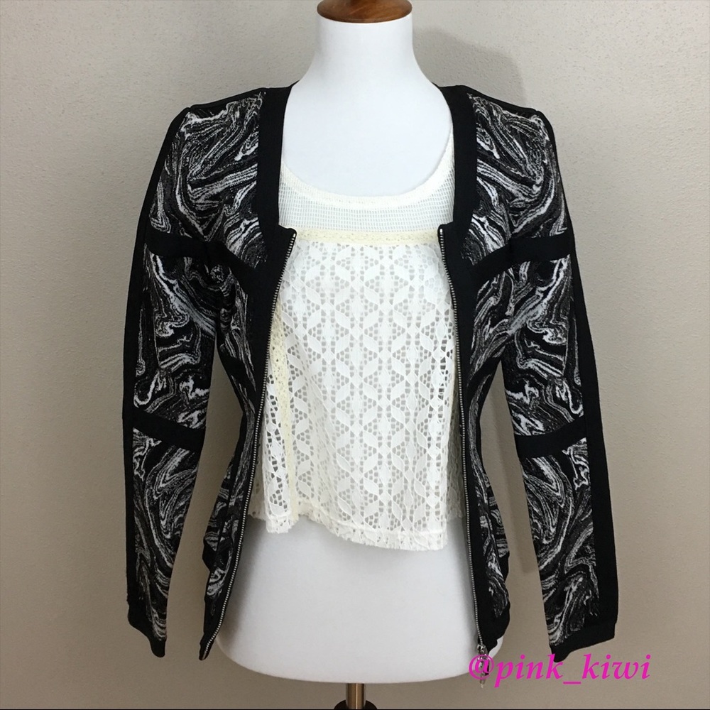 Robert Rodriguez Marbled Intarsia Graphic Jacket - Picture 3 of 9